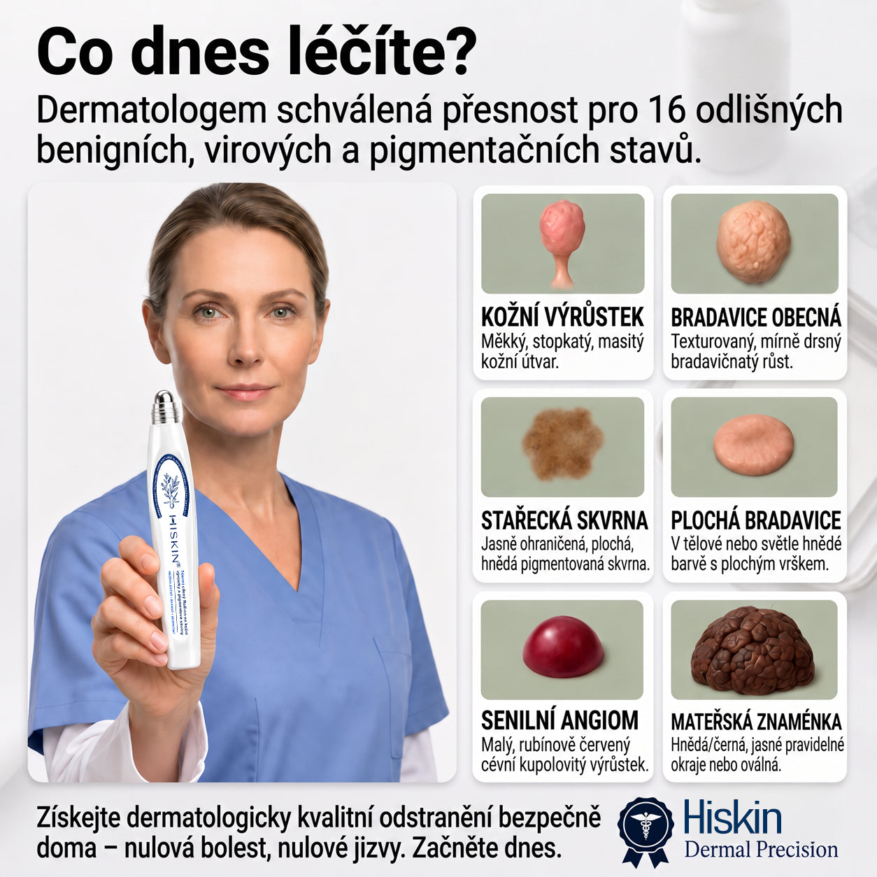 💎💎Oficiální značkový obchod | Hiskin® 7denní odstraňovač skvrn a pigmentových skvrn (Bezbolestný rollerball bez jizev)🐬