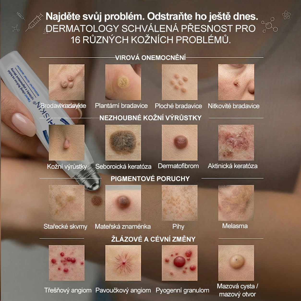 💎💎Oficiální značkový obchod | Hiskin® 7denní odstraňovač skvrn a pigmentových skvrn (Bezbolestný rollerball bez jizev)🐬