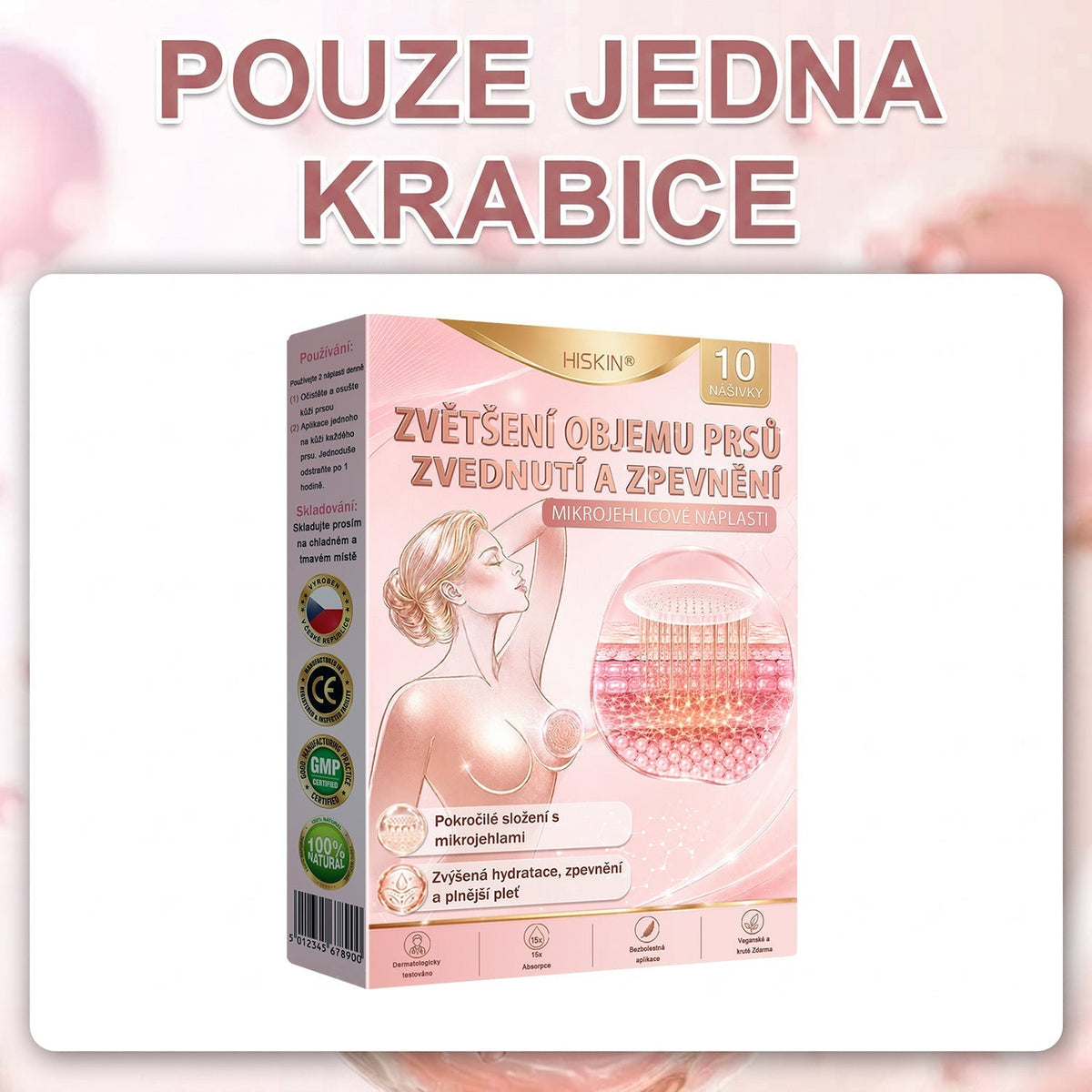 🍁🍁🍁HISKIN® Mikroneedlová náplast pro podporu objemu, lifting a pevnost prsou