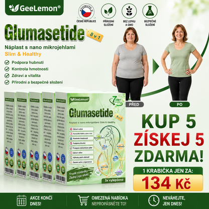 💥💥 𝐆𝐞𝑒𝑙𝑒𝐦𝐨𝐧® Glum𝐚𝐬𝐞tide 8 v 1 – Zeštíhlující nano mikrojihlový náplast 🇨🇿 Jen 1× denně ✅ Viditelné změny za 7 dní – na obezitu, kardiovaskulární zdraví, diabetes a kloubní problémy