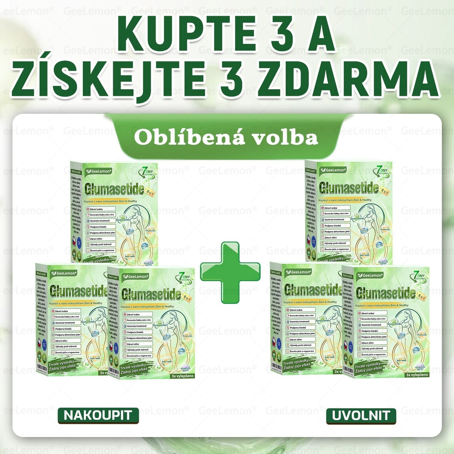 💥💥 𝐆𝐞𝑒𝑙𝑒𝐦𝐨𝐧® Glum𝐚𝐬𝐞tide 8 v 1 – Zeštíhlující nano mikrojihlový náplast 🇨🇿 Jen 1× denně ✅ Viditelné změny za 7 dní – na obezitu, kardiovaskulární zdraví, diabetes a kloubní problémy