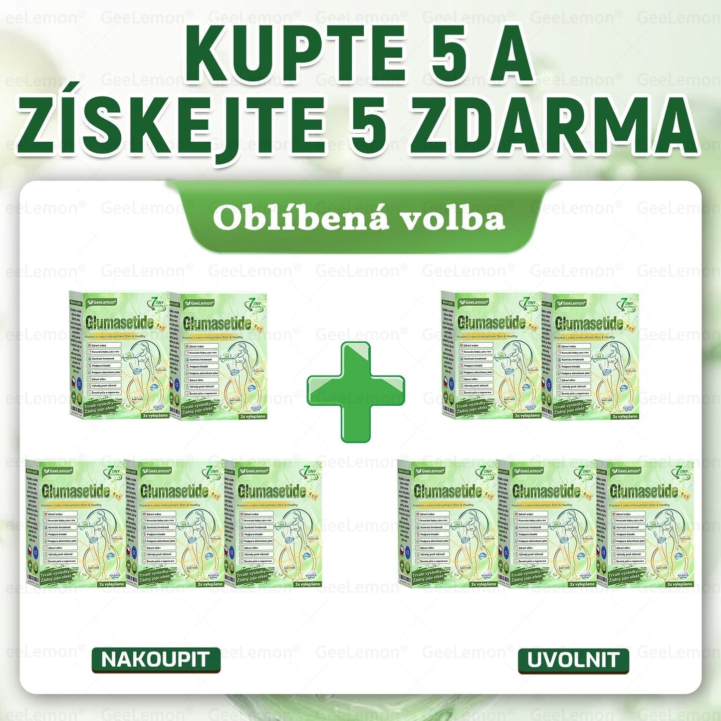 💥💥 𝐆𝐞𝑒𝑙𝑒𝐦𝐨𝐧® Glum𝐚𝐬𝐞tide 8 v 1 – Zeštíhlující nano mikrojihlový náplast 🇨🇿 Jen 1× denně ✅ Viditelné změny za 7 dní – na obezitu, kardiovaskulární zdraví, diabetes a kloubní problémy